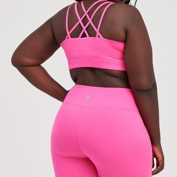 Torrid Low-Impact Wireless Strappy Back Active Sports Bra Pink Glow 3x - Picture 2 of 12